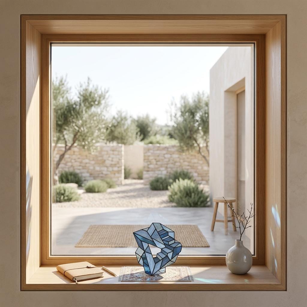 Impossible Triangle Glass Suncatcher