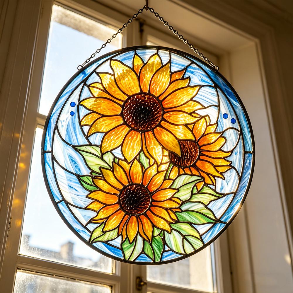 Sunflower Glass Art