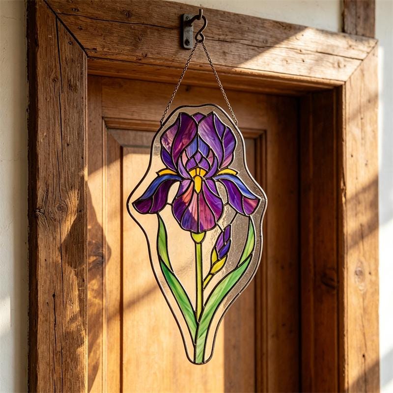 Iris Glass Suncatcher