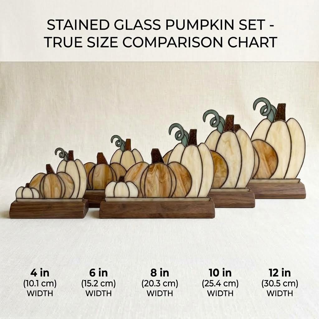 Heirloom Pumpkin Trio Glass Decor