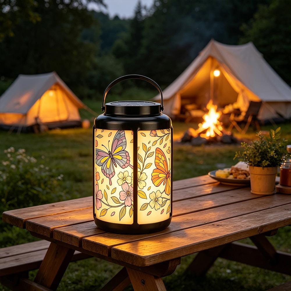 Solar Butterfly Garden Lantern