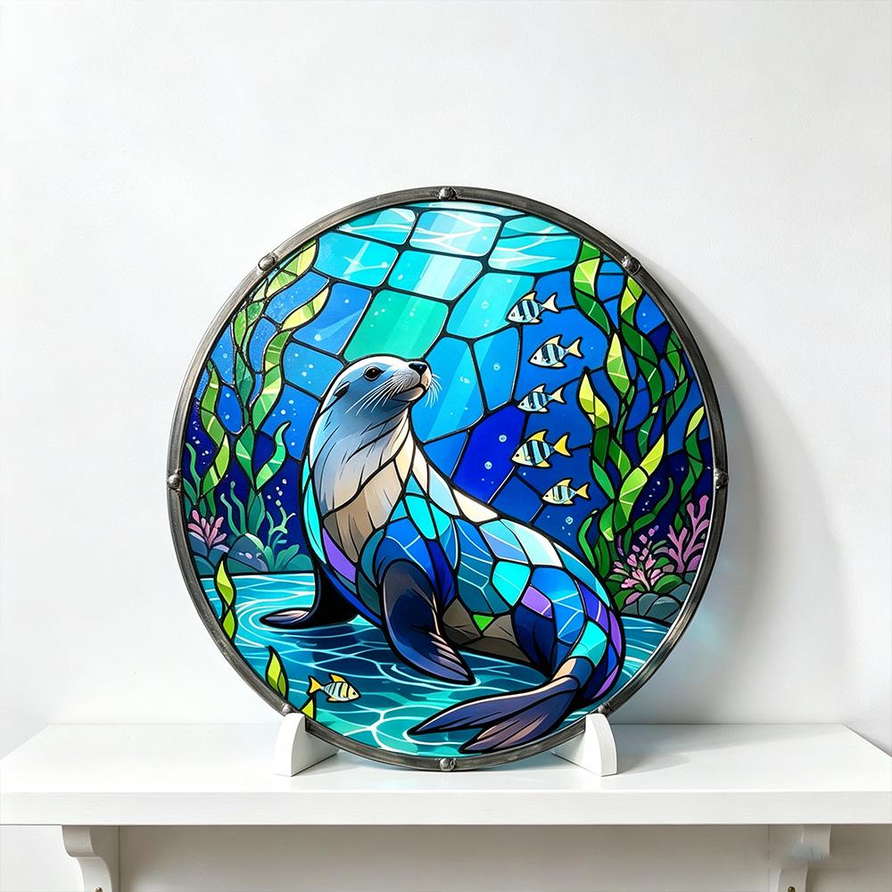 Sea Otter Glass Suncatcher