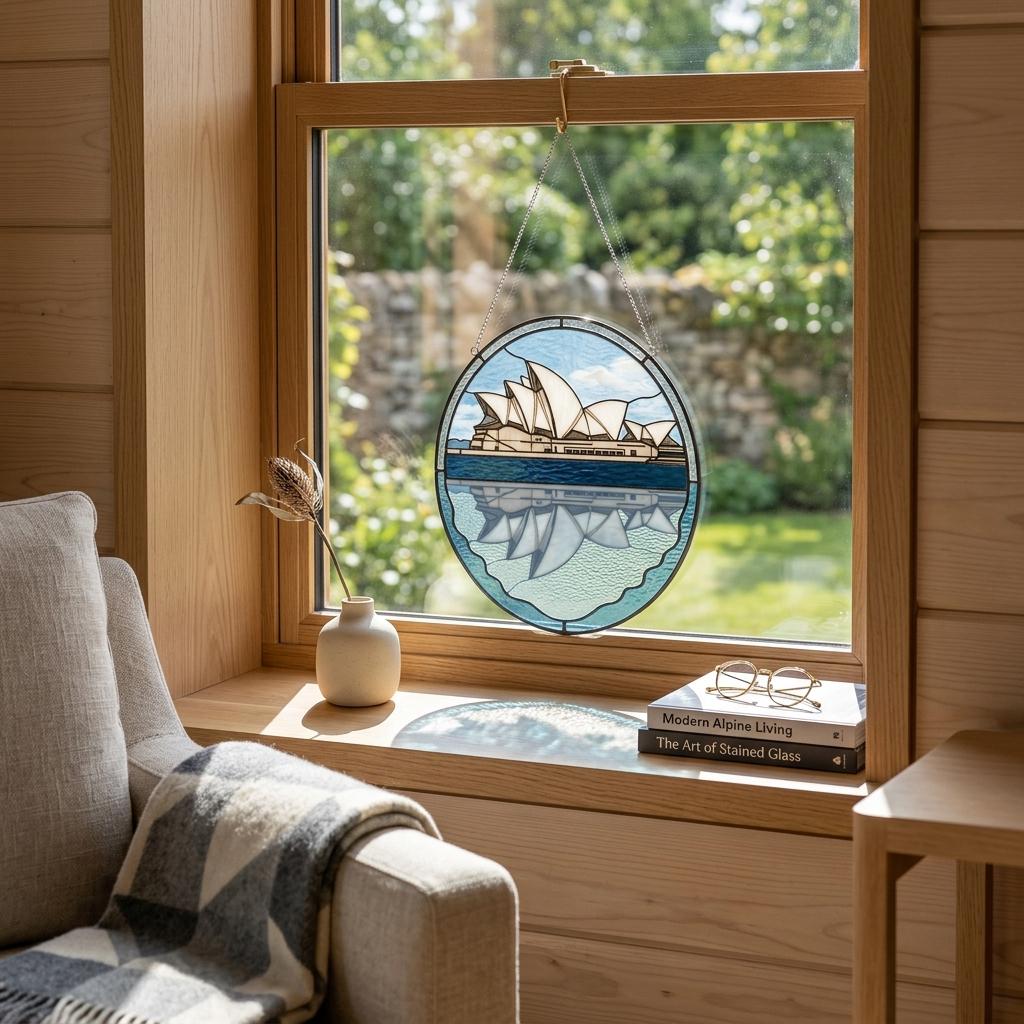 Sydney Opera House Glass Suncatcher