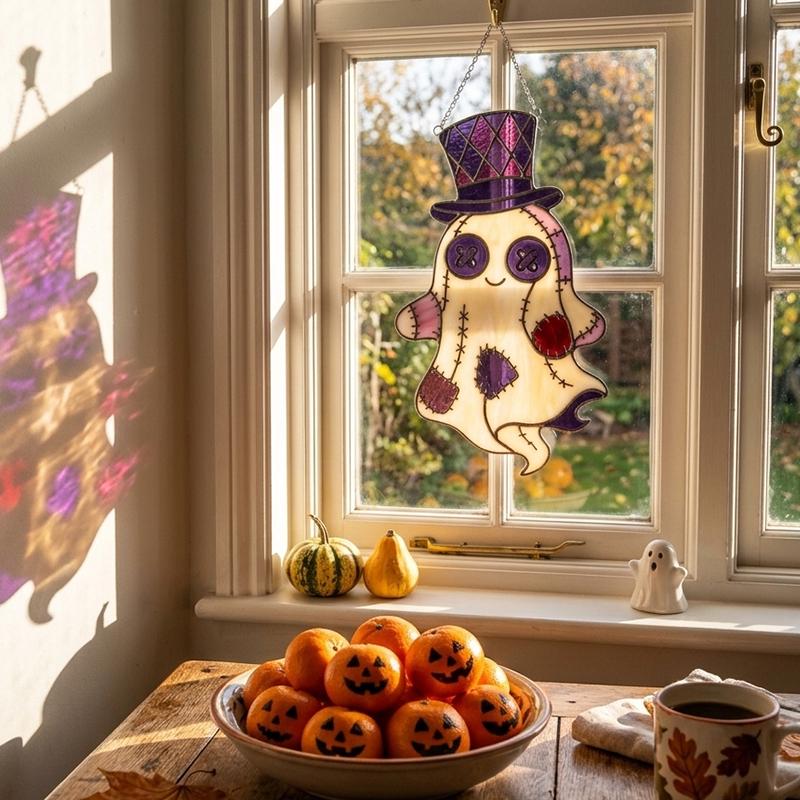 Voodoo Ghost Glass Suncatcher