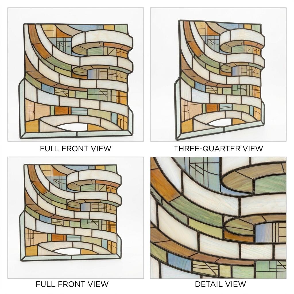 Spiral Architecture Glass Suncatcher