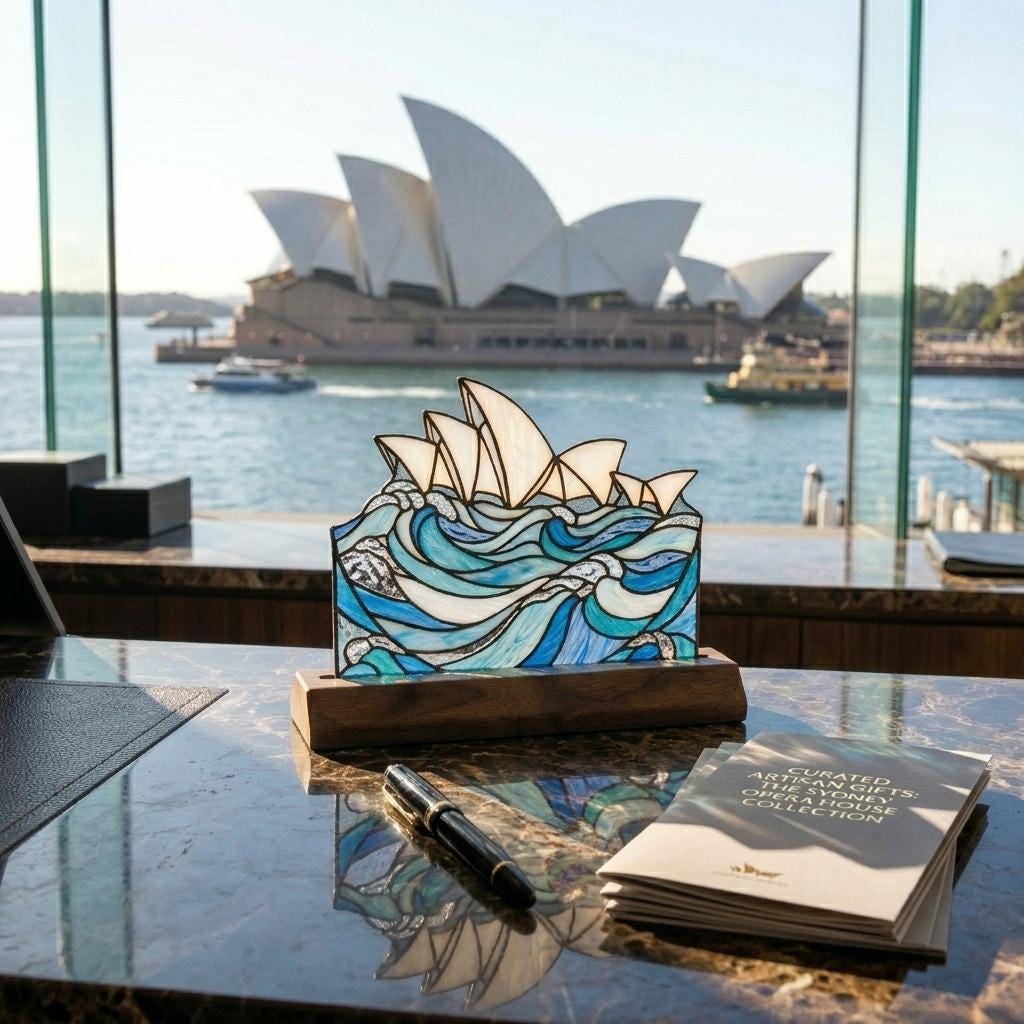 Sydney Opera House Wave Glass Decor