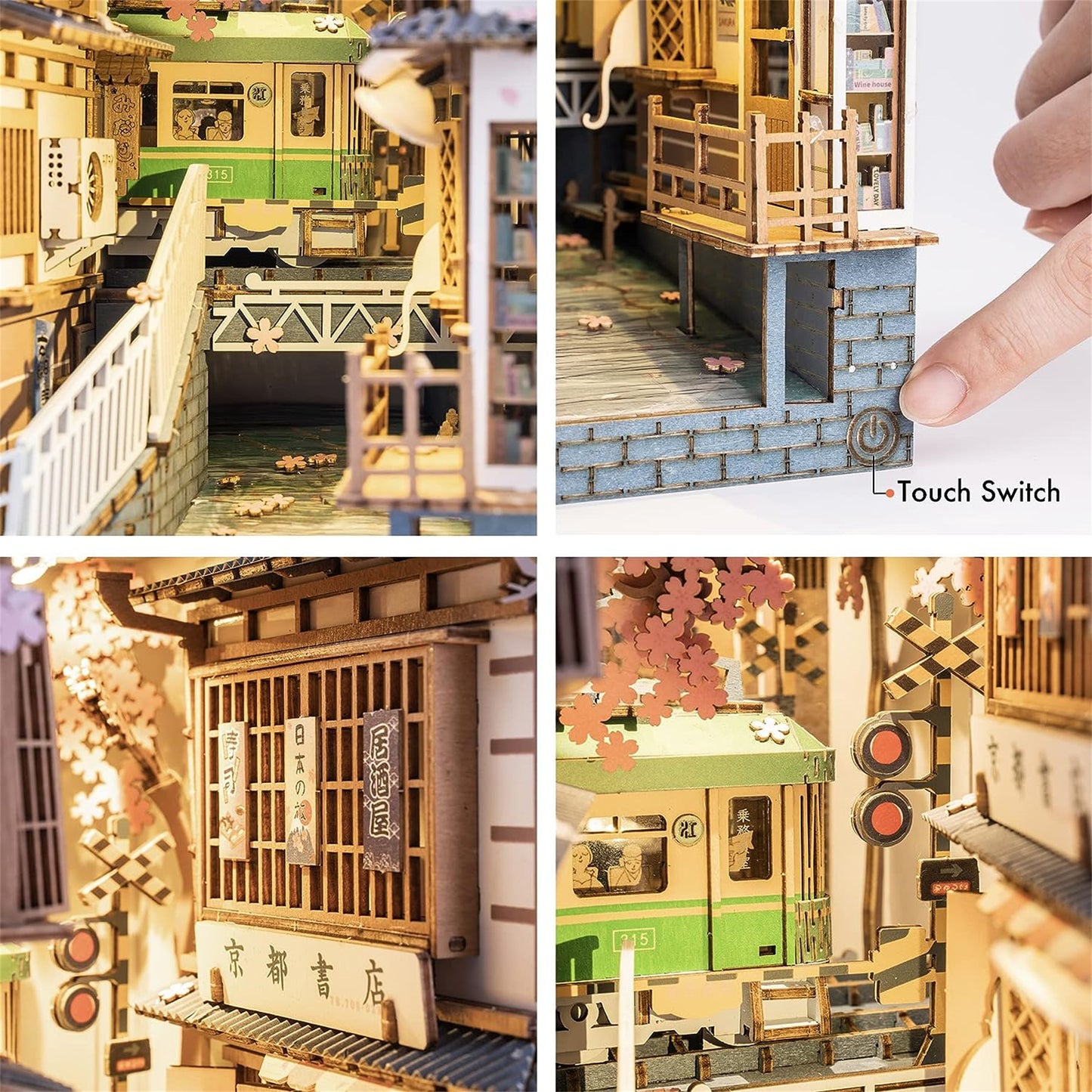 Sakura Tram DIY Book Nook Hand-assembled Book Corner