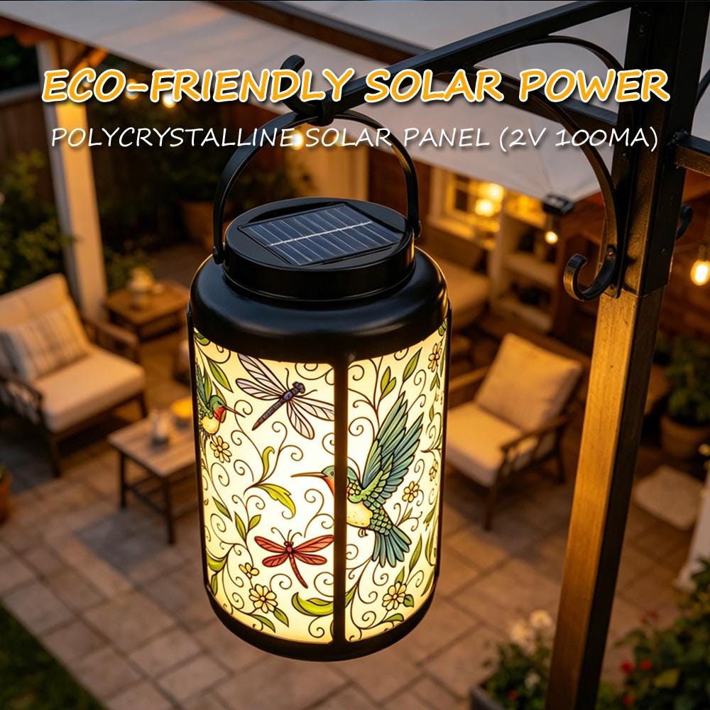 Hummingbird and Dragonfly Solar Lantern