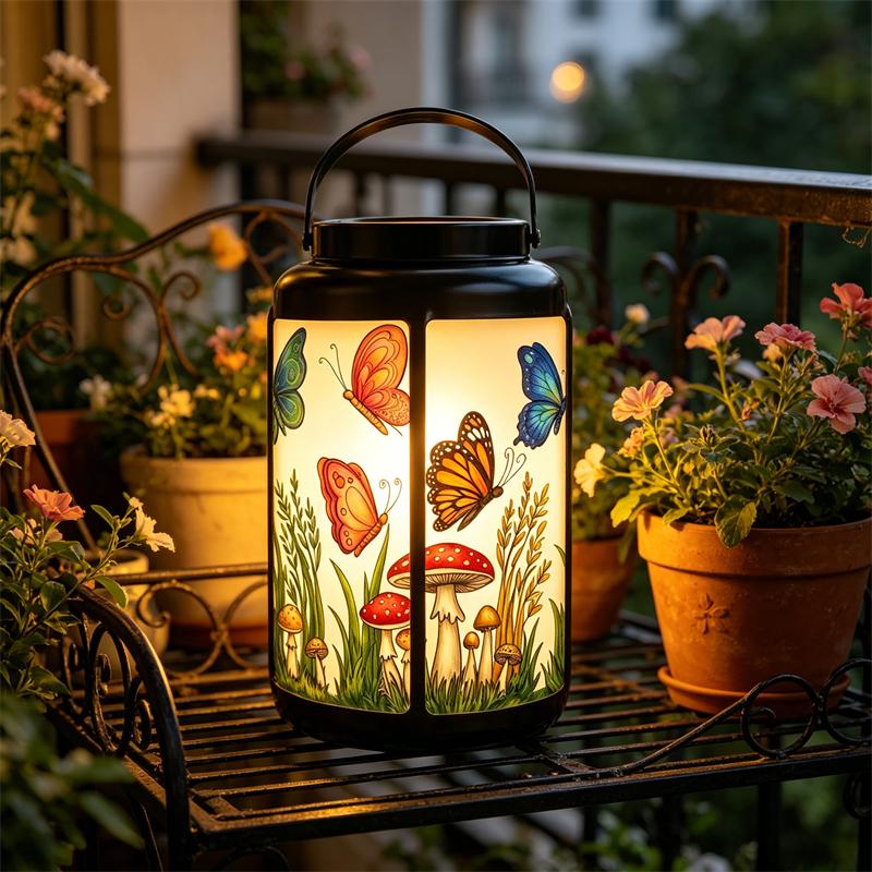 Butterfly and Mushroom Solar Lantern