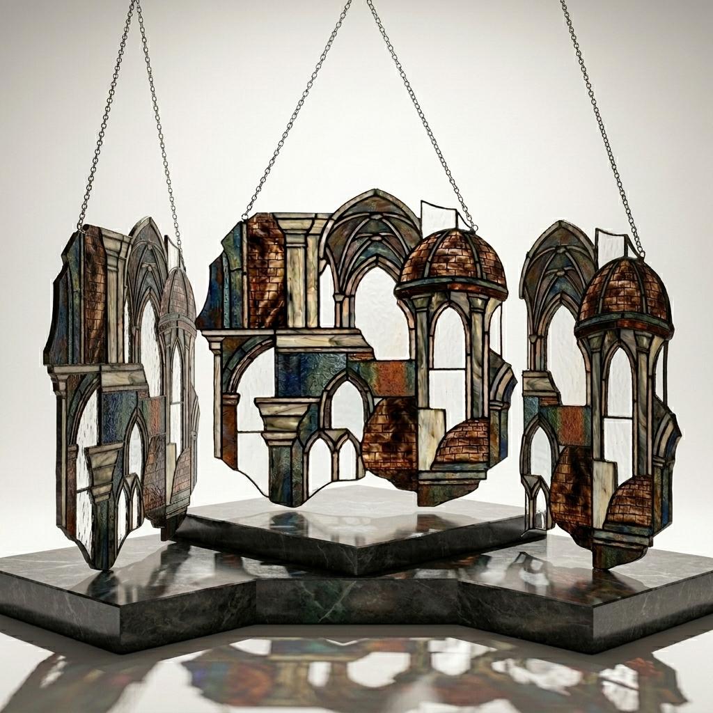 Gothic Cathedral Glass Suncatcher