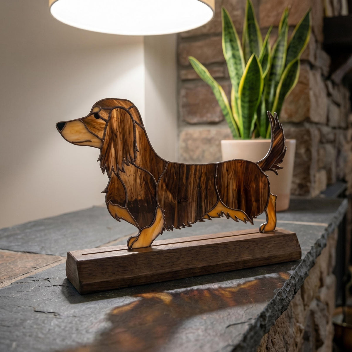 Dachshund Glass Decor