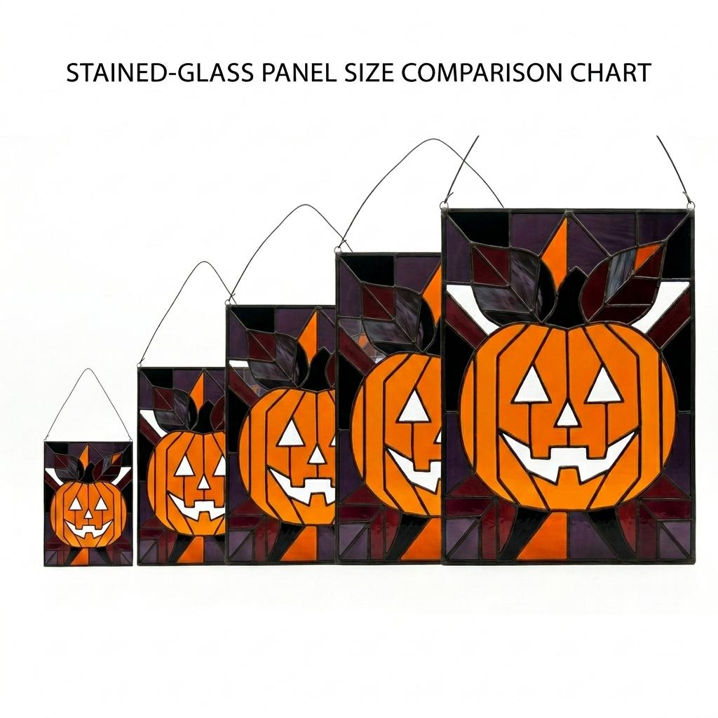 Jack-o'-Lantern Glass Suncatcher