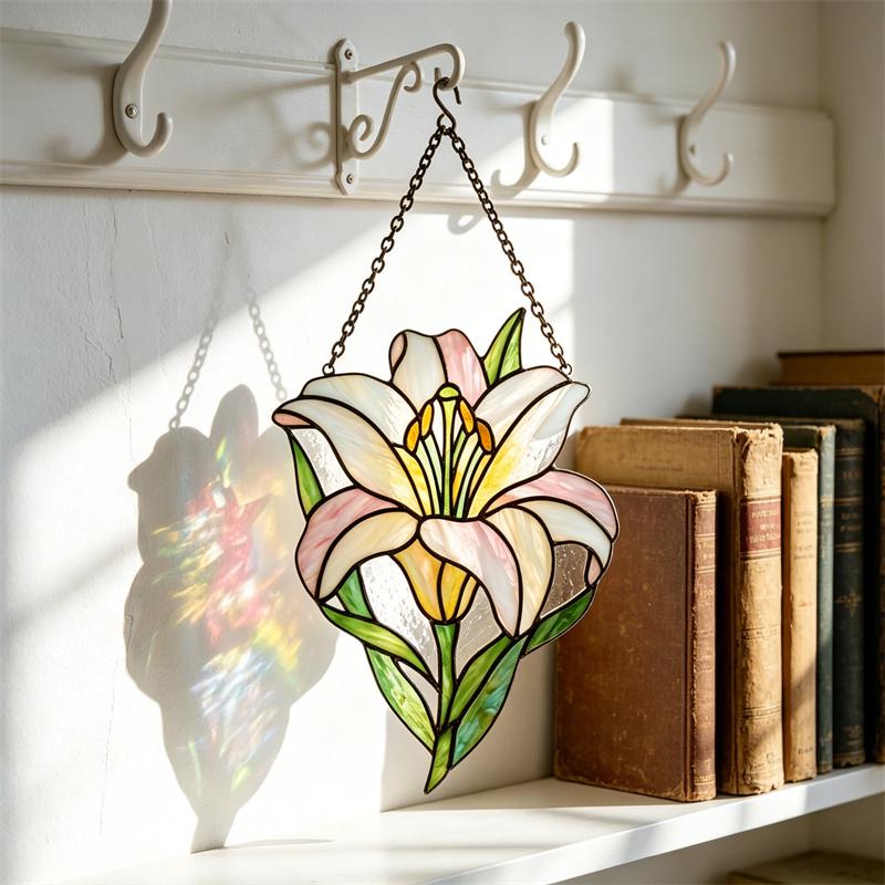 Lily Glass Suncatcher