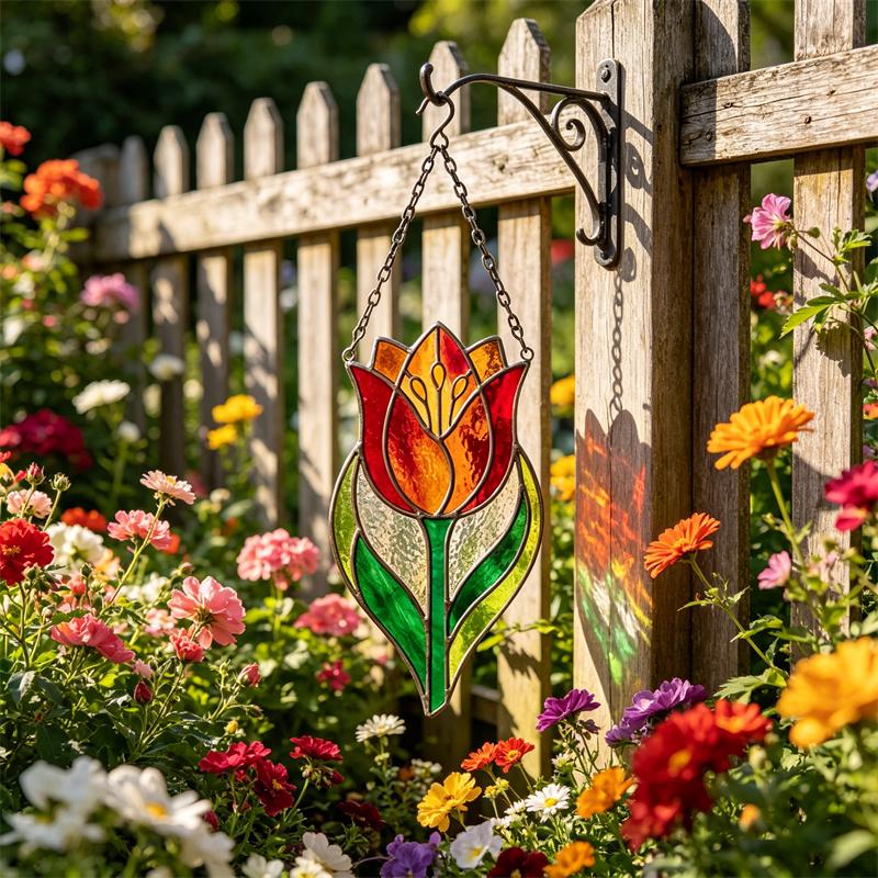 Tulip Glass Suncatcher