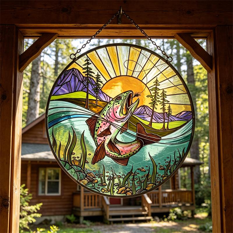 Trout Glass Suncatcher