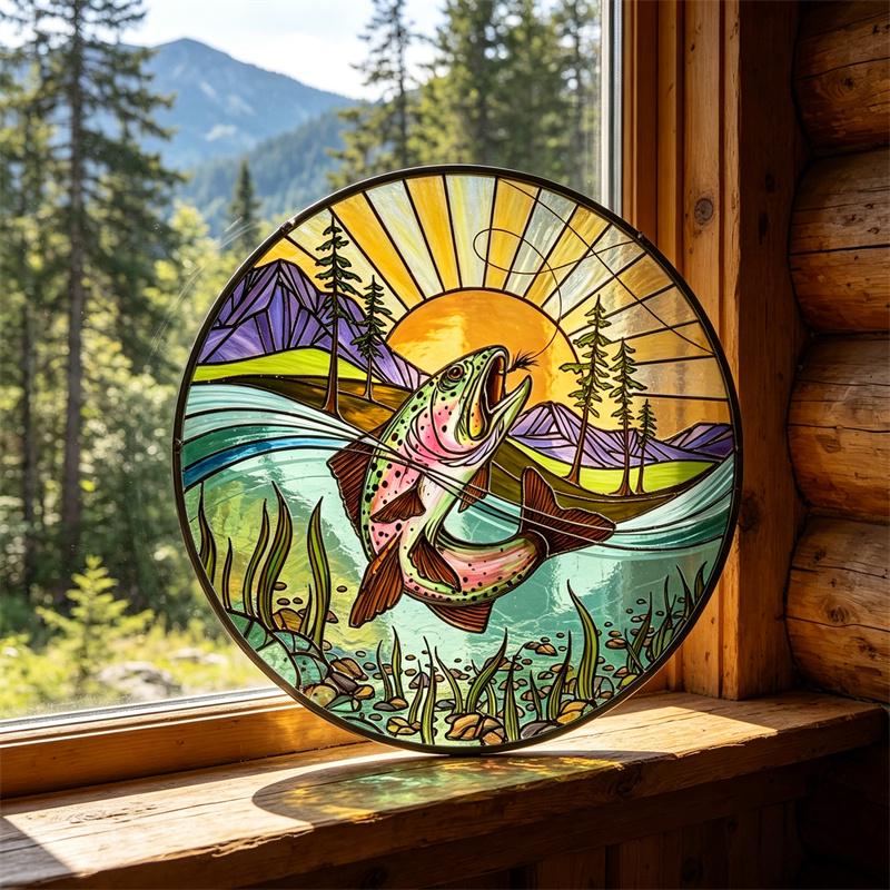 Trout Glass Suncatcher