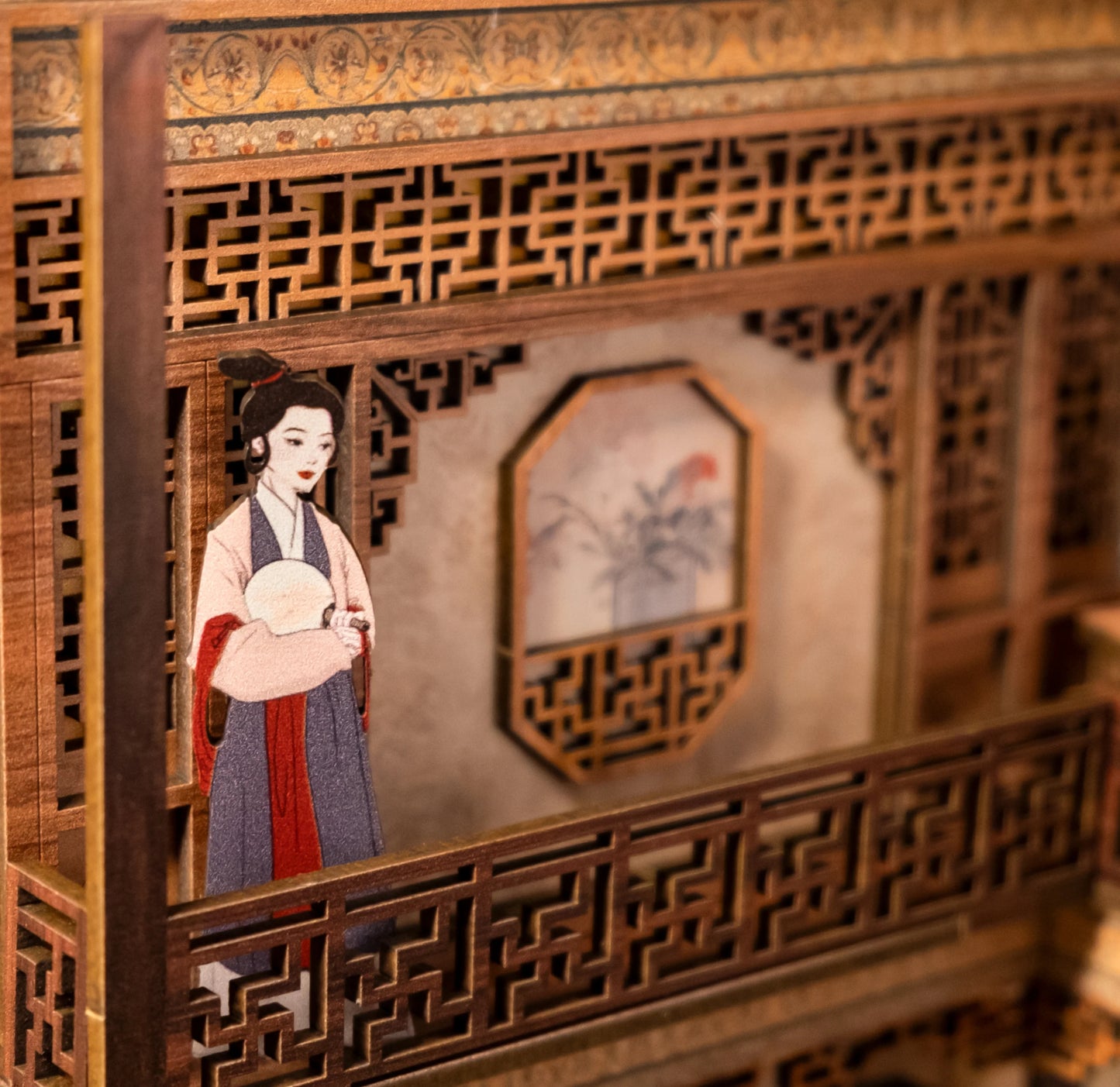 Elegant Song Dynasty DIY Book Stand Book Nook
