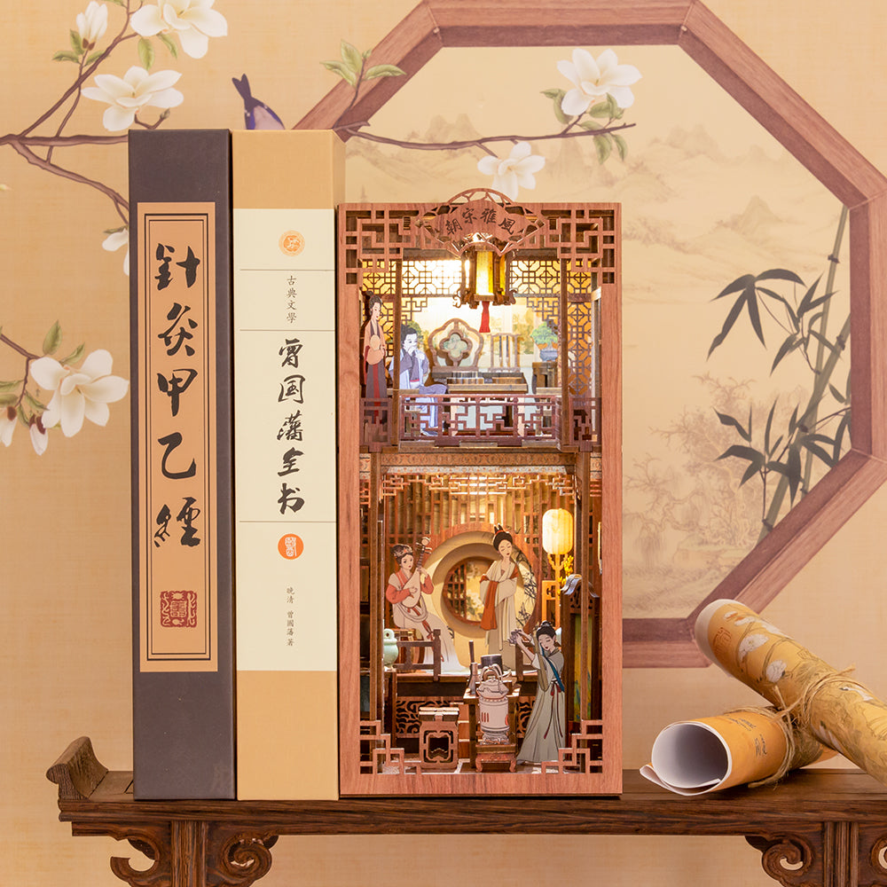 Elegant Song Dynasty DIY Book Stand Book Nook
