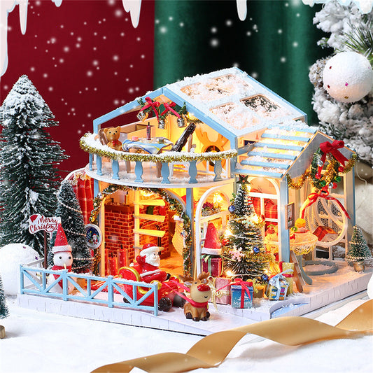 Christmas Snowy Night DIY Puzzle Hut