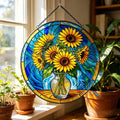 Sunflower Bouquet Glass Art