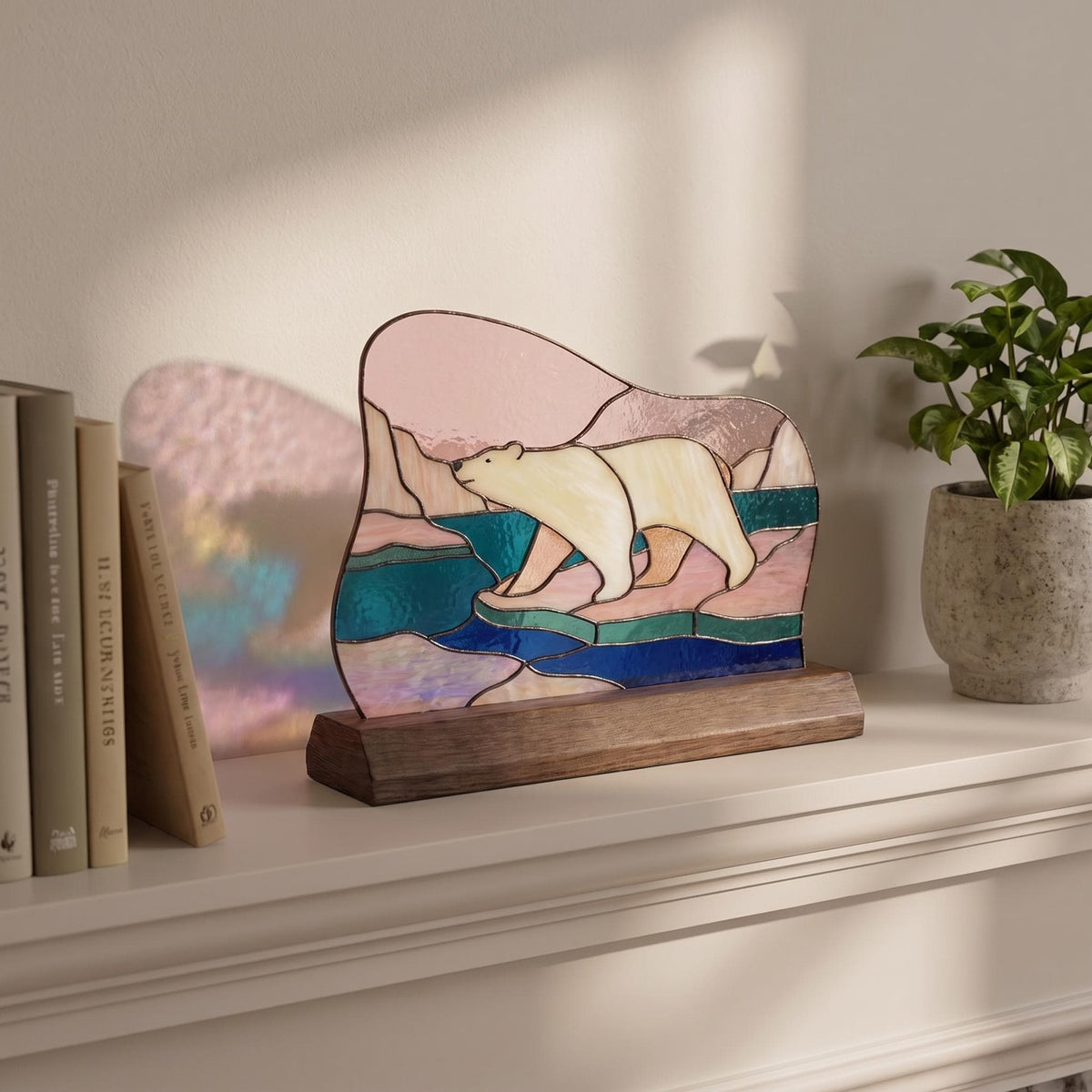 Polar Bear Glass Decor