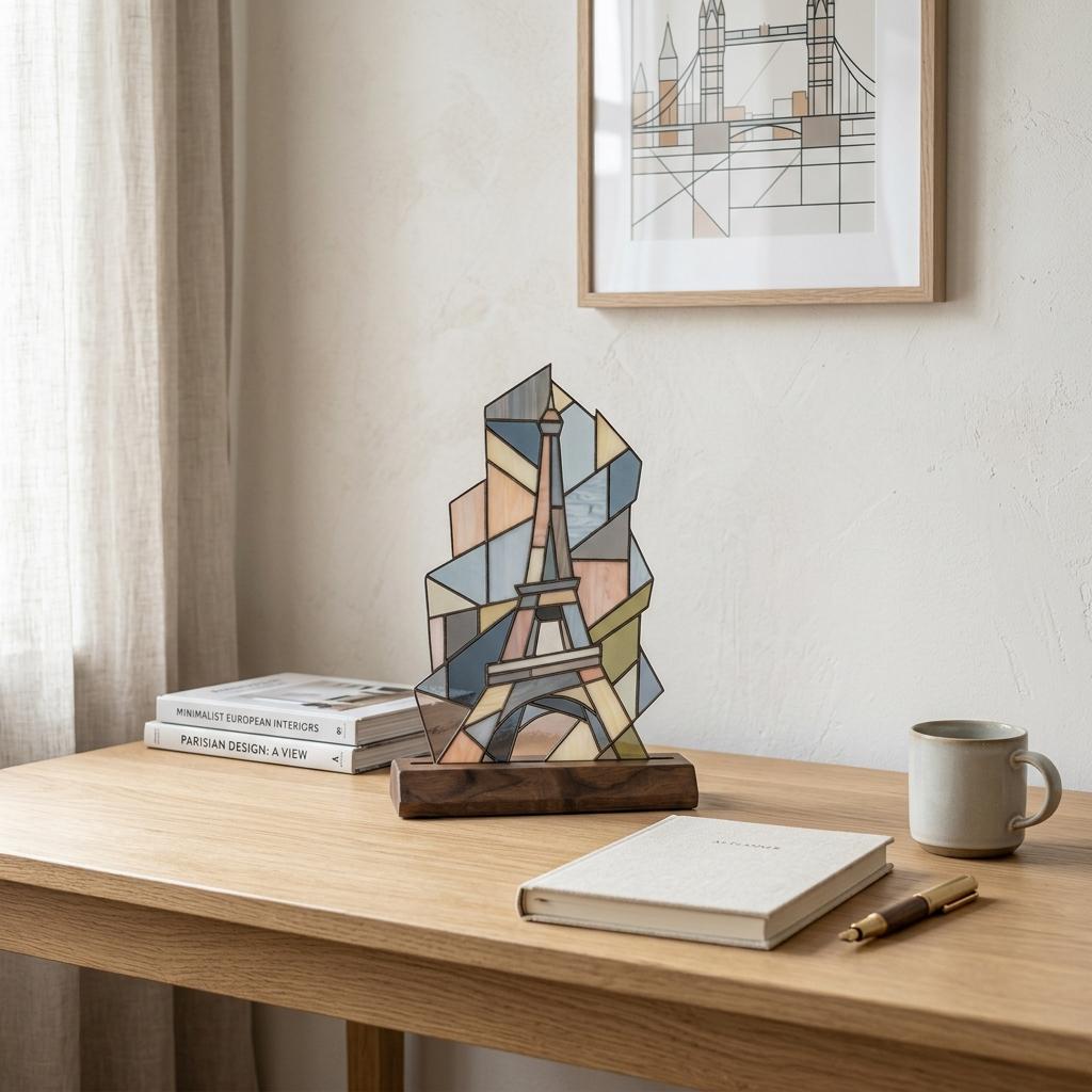 Eiffel Tower Glass Decor