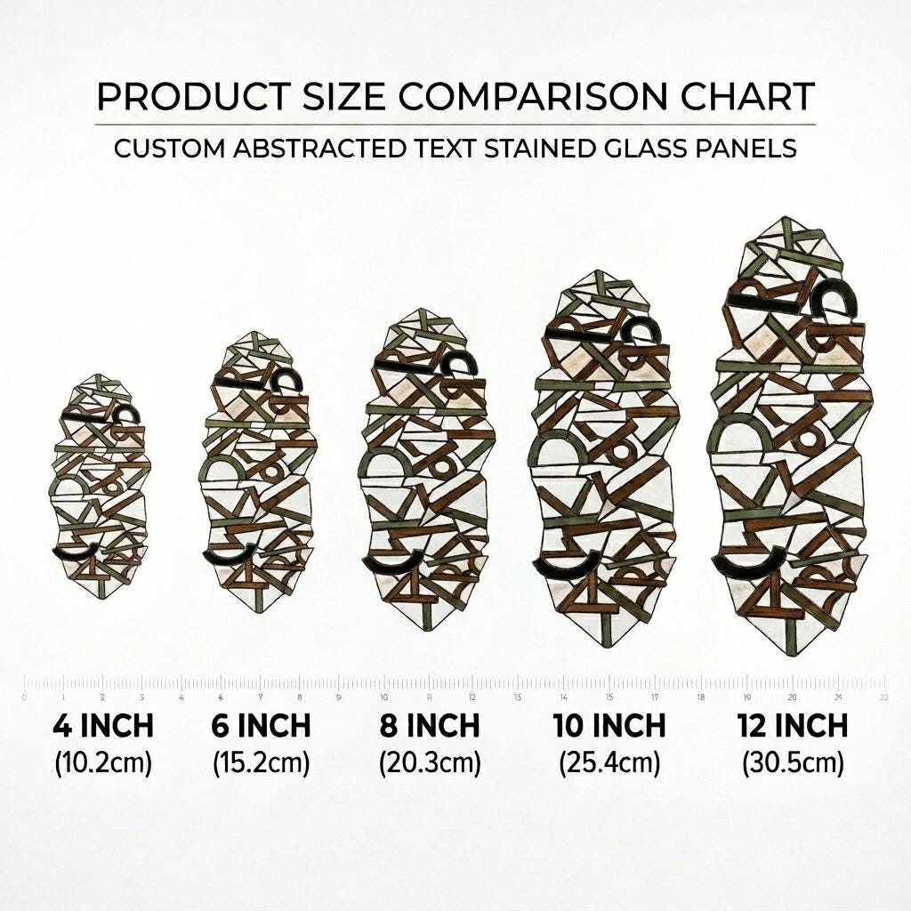 Chinese Character Glass Suncatcher