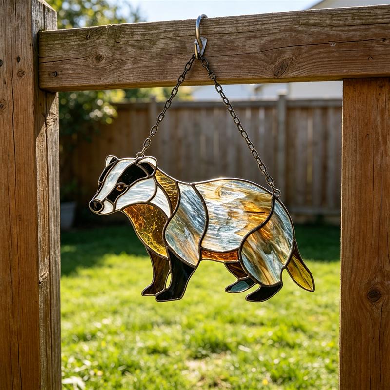 Badger Glass Suncatcher
