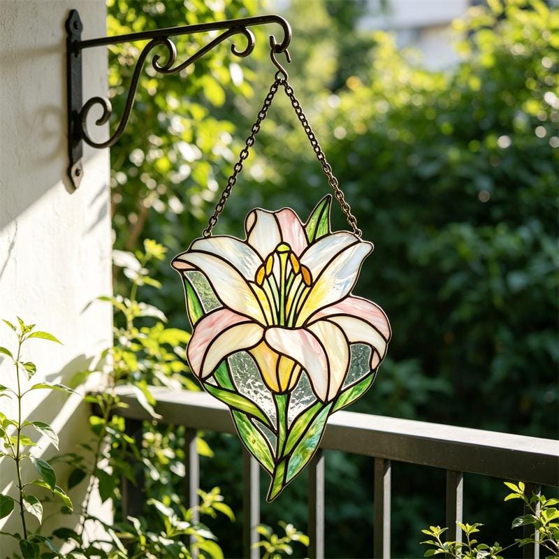 Lily Glass Suncatcher