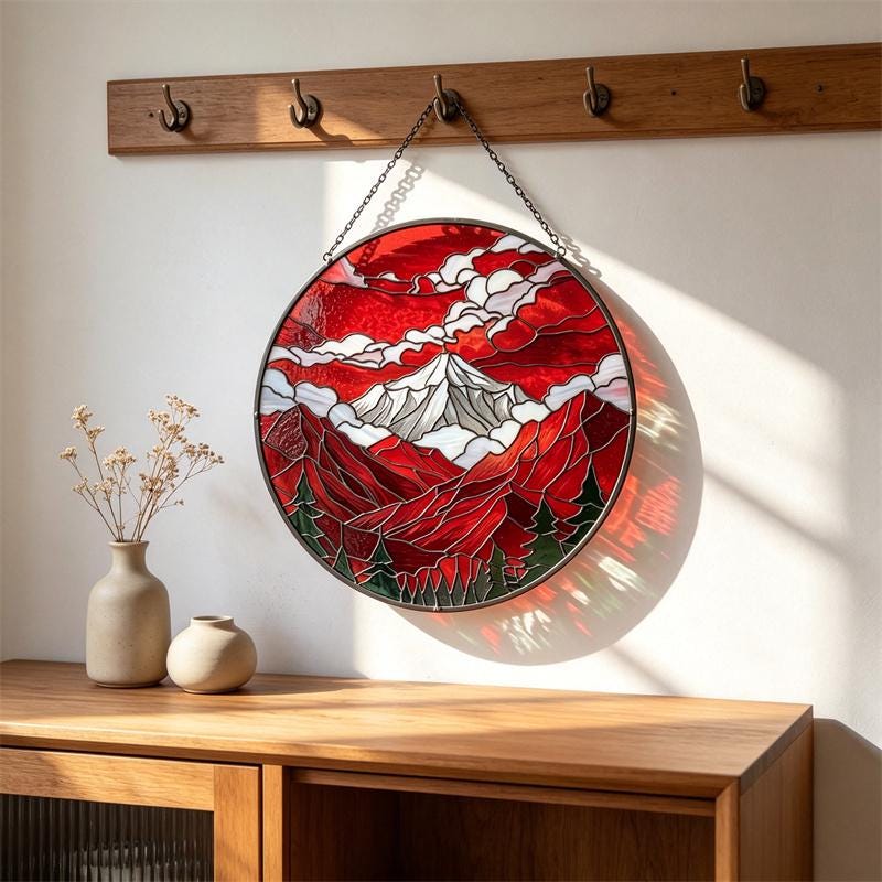 Red Mountain Glass Suncatcher