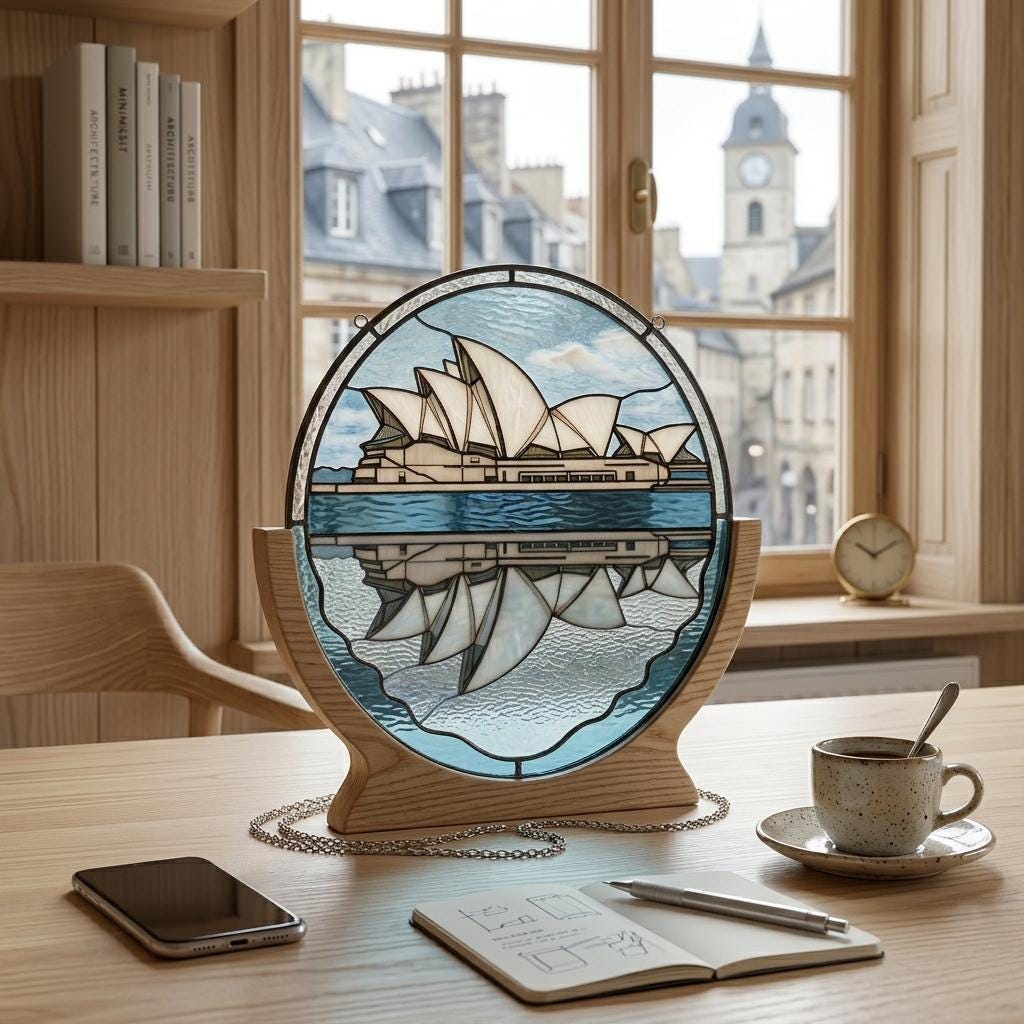 Sydney Opera House Glass Suncatcher