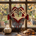 Skeleton Hands Heart Glass Suncatcher