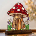 Mushroom Fairy House Glass Decor