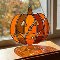 Deconstructed Pumpkin Glass Suncatcher