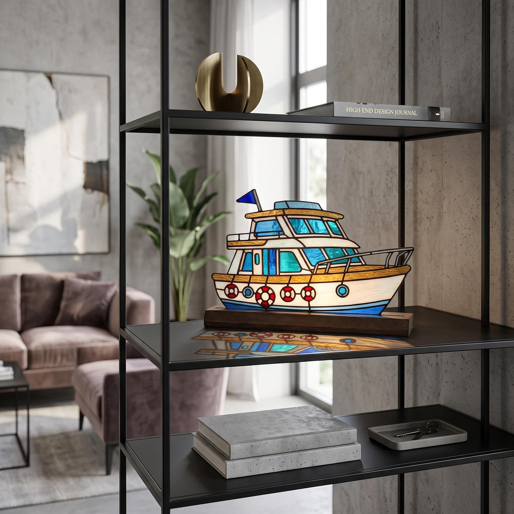 Sailing Yacht Glass Decor