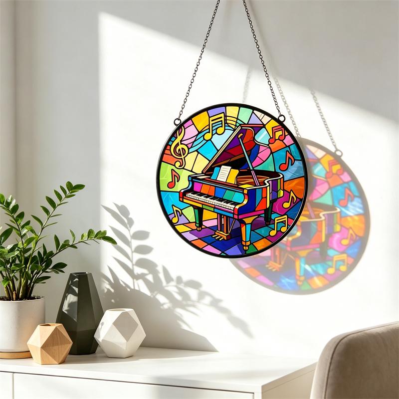 Piano Glass Suncatcher