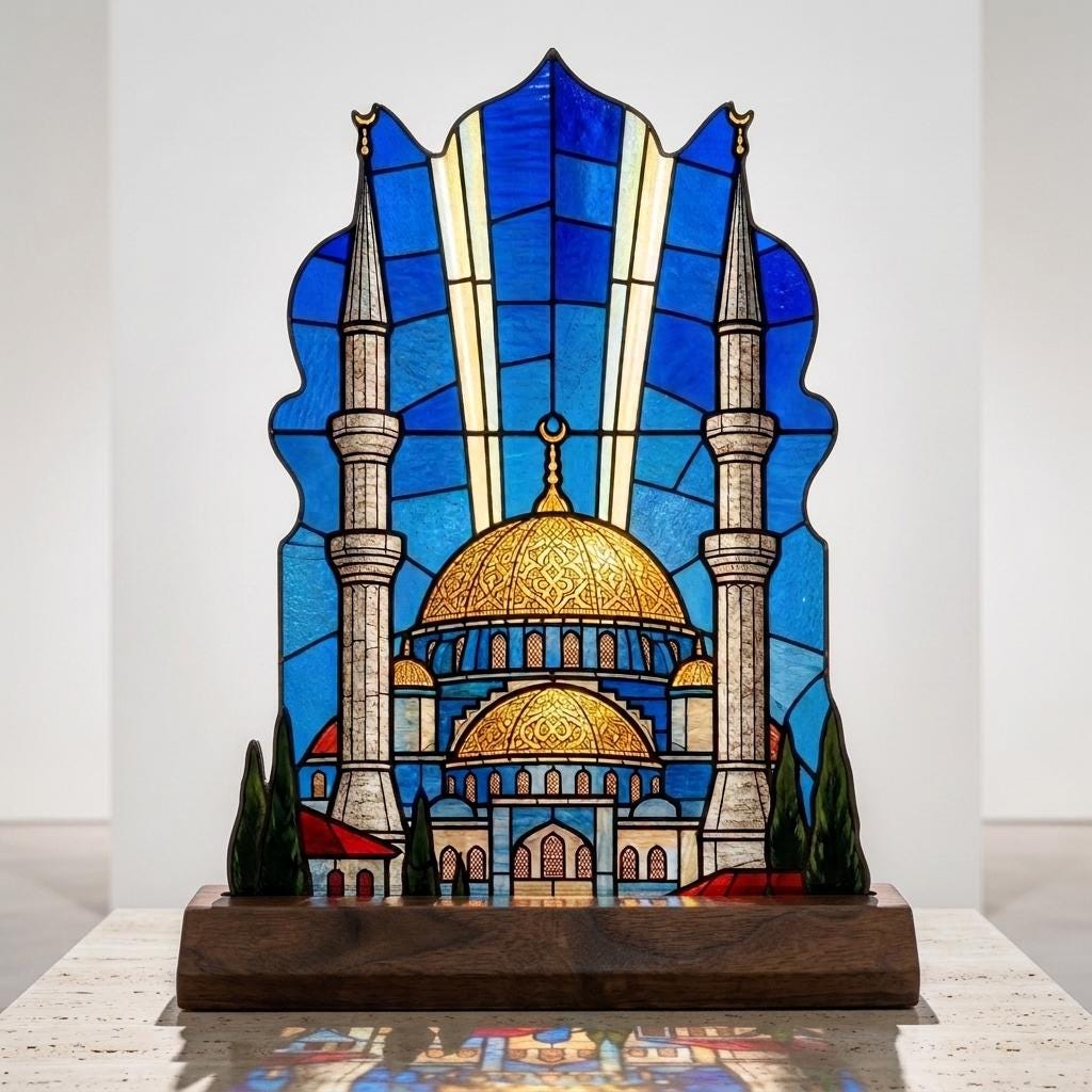 Taj Mahal Glass Decor