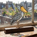 Shoebill Stork Glass Decor