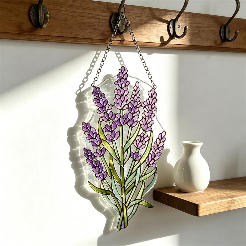 Lavender Glass Suncatcher