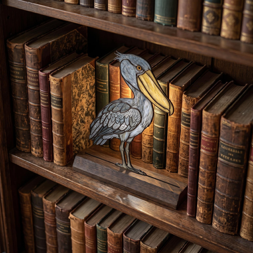 Shoebill Stork Glass Decor