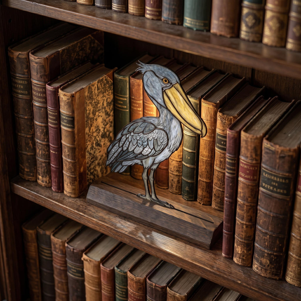 Shoebill Stork Glass Decor