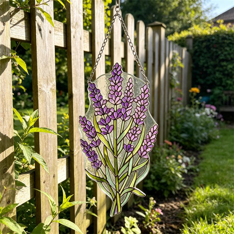 Lavender Glass Suncatcher