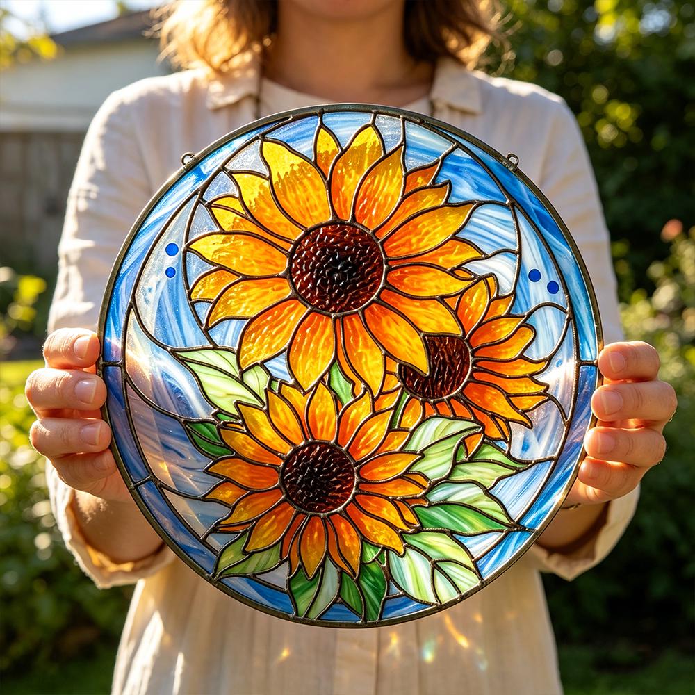 Sunflower Glass Art