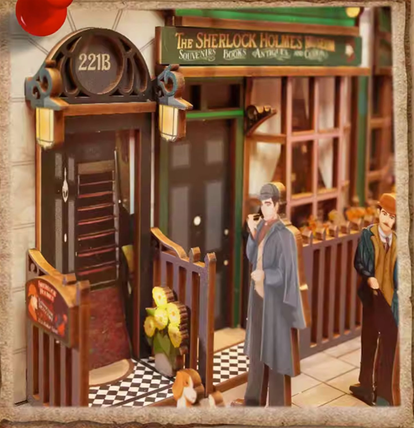 Sherlock Holmes Detective Agency Baker Street No. 221B DIY Bookends Hand-assembled book stand