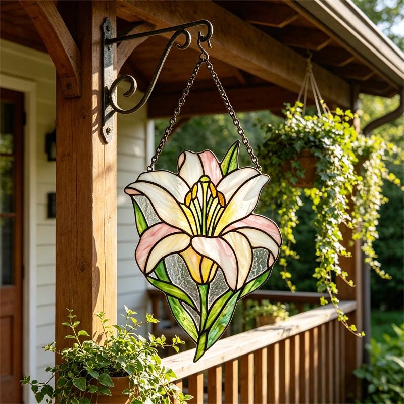 Lily Glass Suncatcher