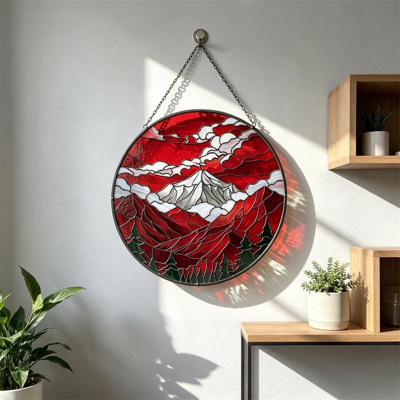 Red Mountain Glass Suncatcher