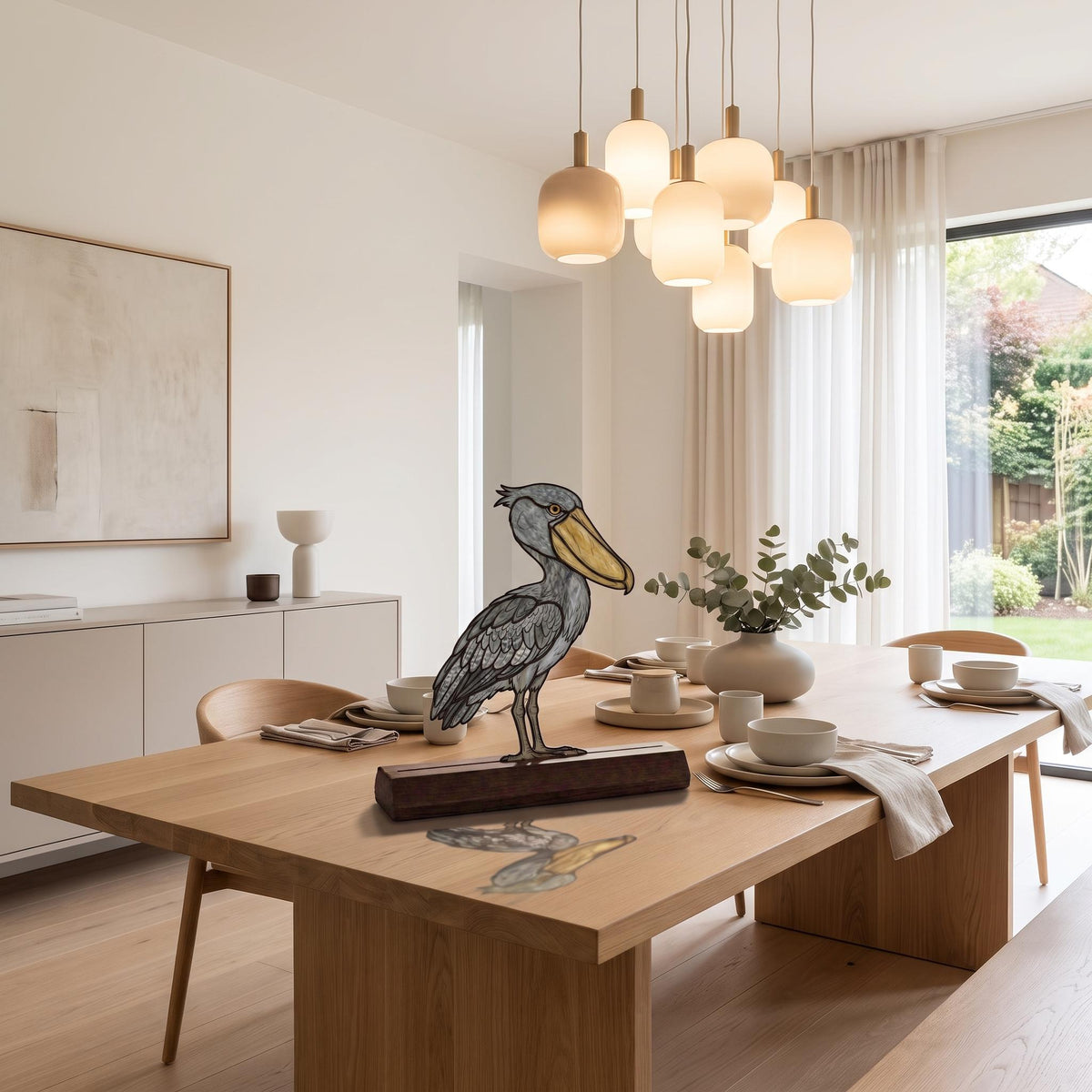 Shoebill Stork Glass Decor