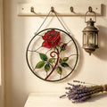 Rose Glass Wall Hanging
