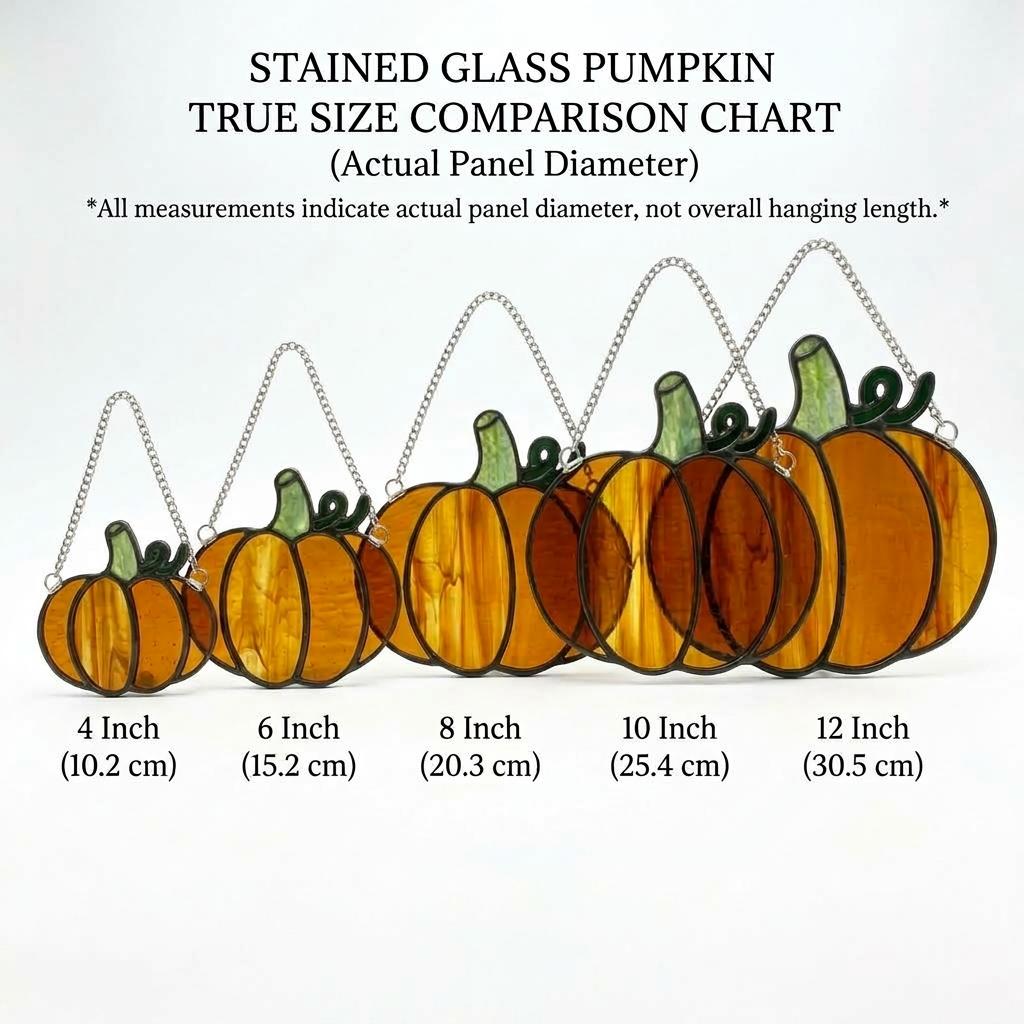 Thanksgiving Pumpkin Glass Suncatcher
