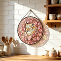 Floral Fox Glass Suncatcher